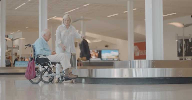 Flight companion for elderly